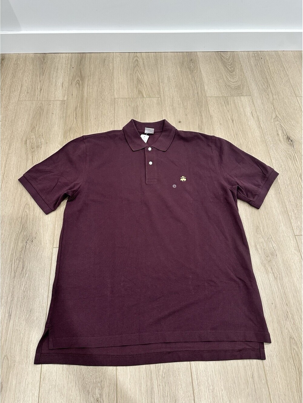 NWT Brooks Brothers Mens Large Plum Gold Original Fit Cotton
